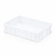 Stackable crate 60x40x13.5 cm, for dough, white