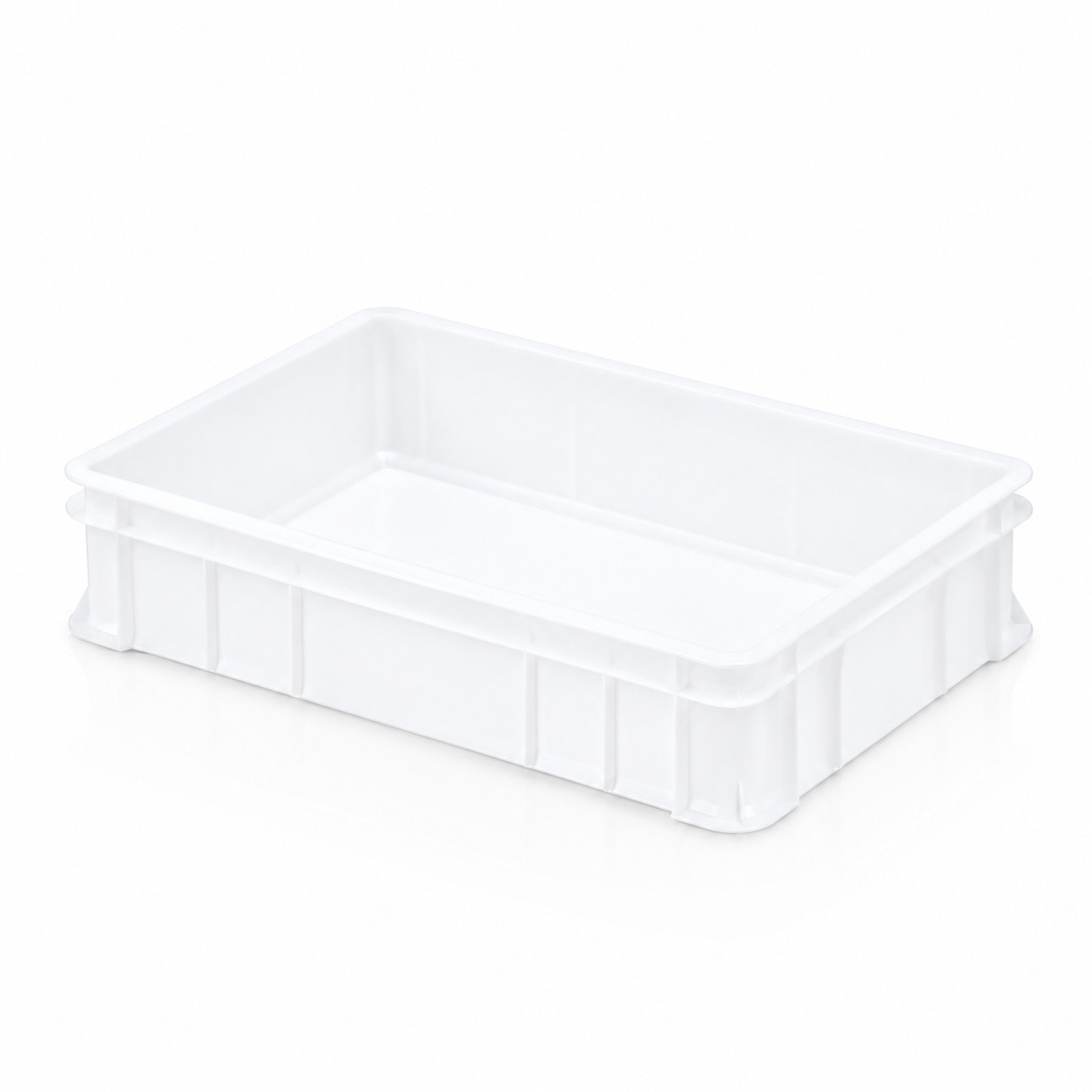 Stackable crate 60x40x13.5 cm, for dough, white