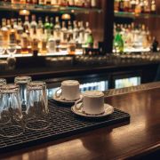 Plastic glass rack 53x34cm black