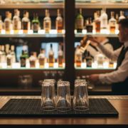 Plastic glass rack 53x34cm black