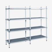 Ράφι αλουμινίου ΒΑΣΙΚΟ με 3 επιφάνειες 70x40x180cm ALUPLAST