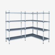 Ράφι αλουμινίου ΒΑΣΙΚΟ με 3 επιφάνειες 70x40x180cm ALUPLAST