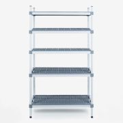 Ράφι αλουμινίου ΒΑΣΙΚΟ με 5 επιφάνειες 60x40x180cm ALUPLAST