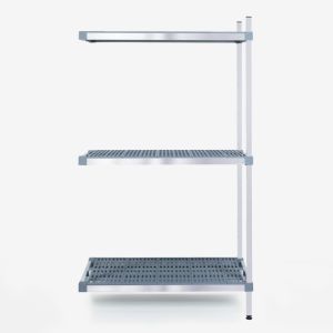 Ράφια ψυκτικών θαλάμων με 3 ραφιέρες γωνία 60x30x180cm INOXPLAST