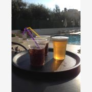 Fast food plastic tray Φ38cm black