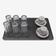 Plastic glass rack 53x34cm black