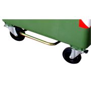 Waste bin with pedaled 4-wheel 1100Lt 136x109x135cm