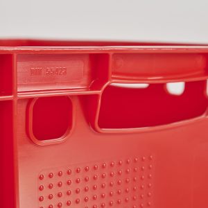 Τελάρο στοιβαζόμενο για κρέας Κόκκινο βάρους 2Kg 60x40x20cm 2129-E2