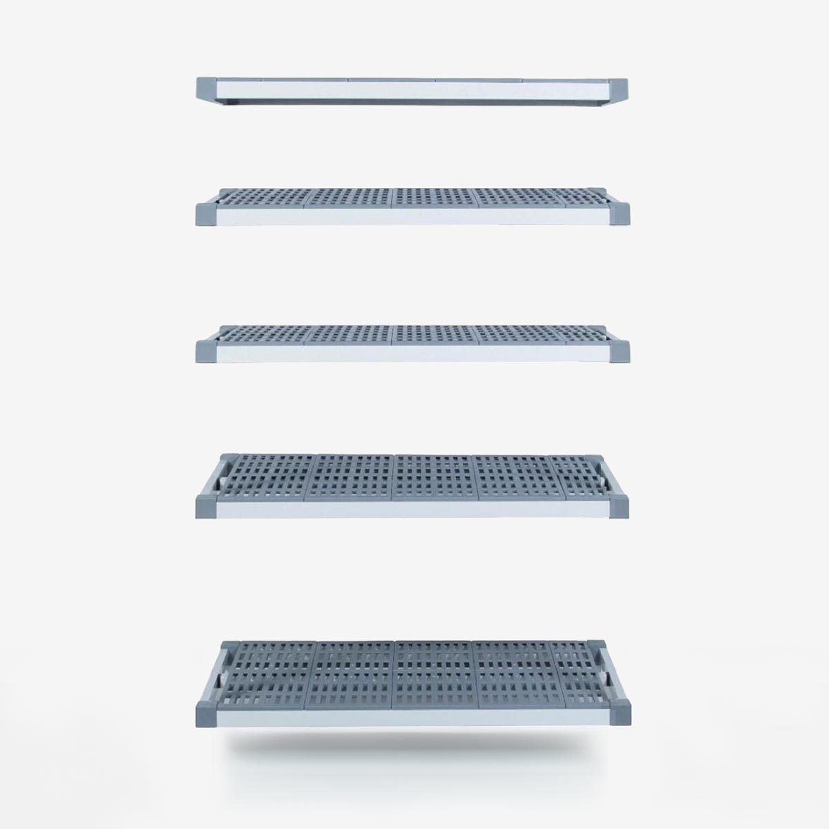 Ράφια ψυκτικών θαλάμων με 5 ραφιέρες NO-LEGS 60x40x180cm ALUPLAST