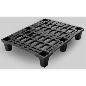 Παλέτα πλαστική ελαφρού τύπου 80×60 μαύρη οικονομική