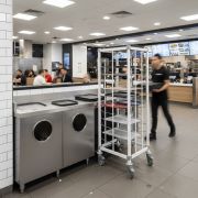 TRAY TROLEY ALUMINIUM FOR 12 TRAYS